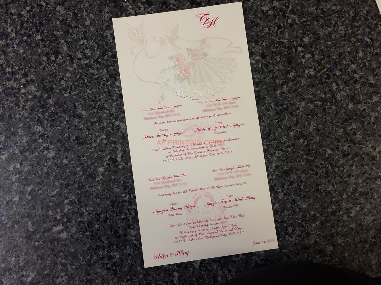 ART-84019 [I-10] Whispers of Nature Birds & Doves Wedding Invitation