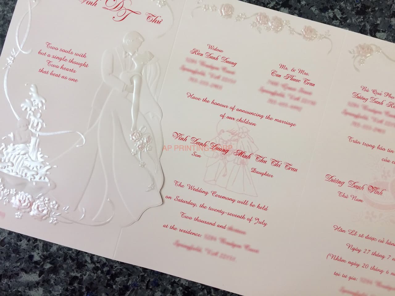 K8707 [I-11] Serenade of Love Bride & Groom Wedding Invitation