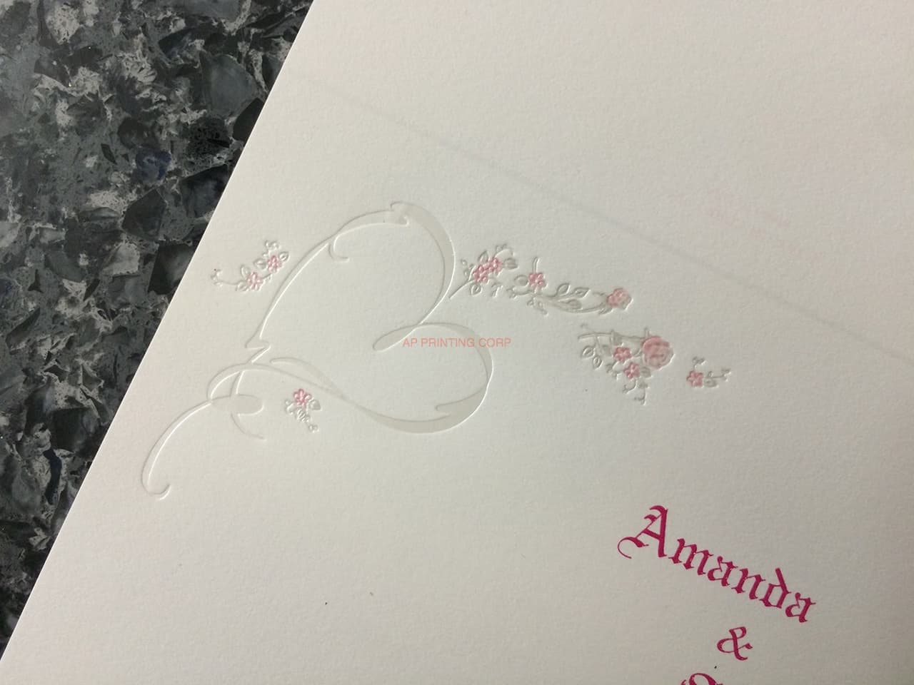 ART-84076 [I-11] Rose Heart Serenade Wedding Invitation