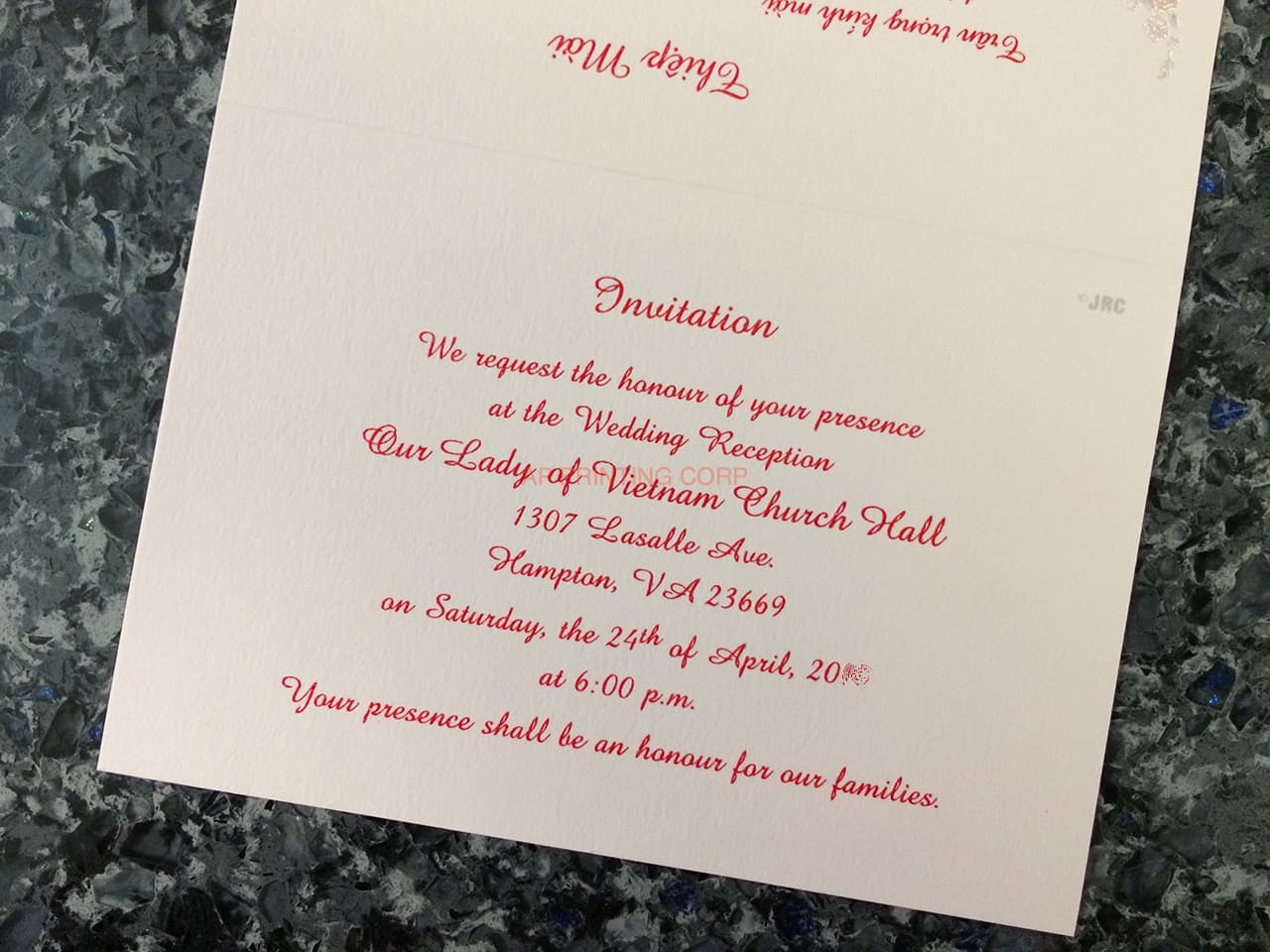 K4471 [I-10] Floral & Hearts Melody Wedding Invitation