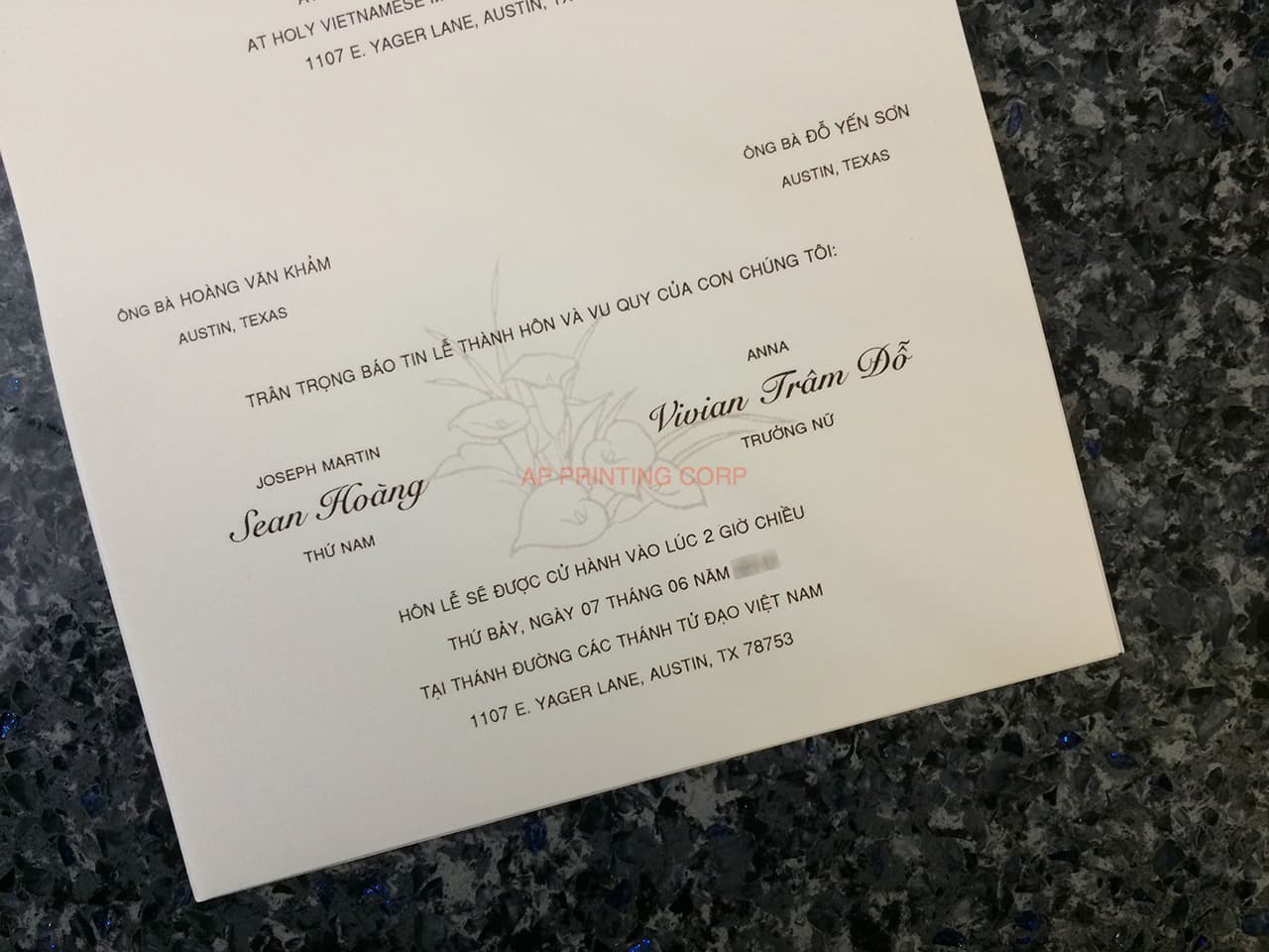 ART-84044 [I-11] Flowers Wedding Invitation