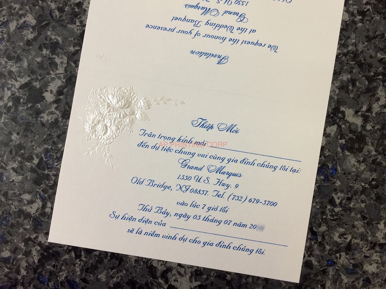 K8455 [I-11] Serenade of Flowers Wedding Invitation