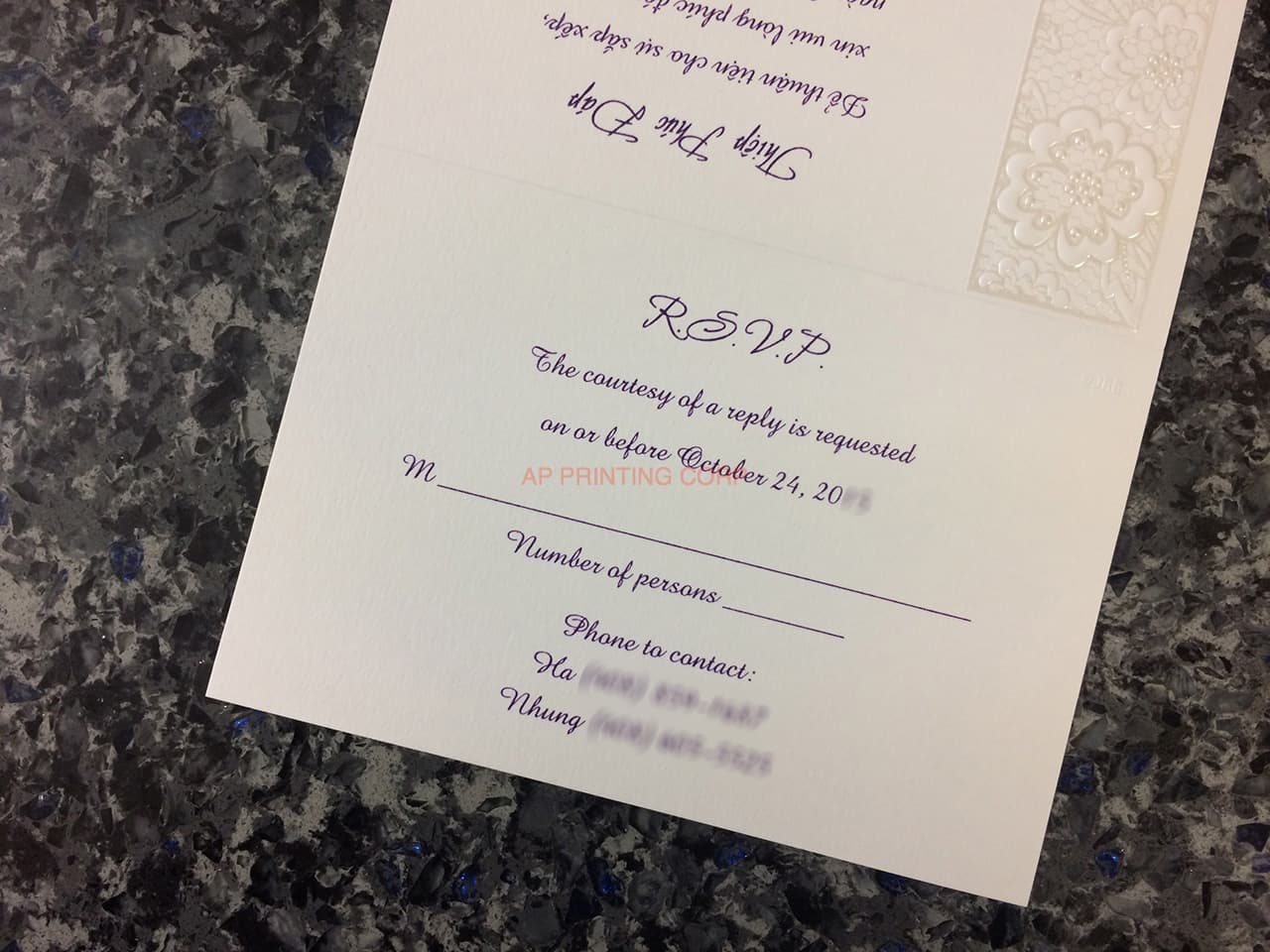 K8071 [I-10] Flowers Symphony Wedding Invitation