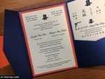 PAL-57-MMM Sapphire, Mandarin, White Gold Pocket & Folder Invitation