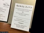 PAL-57-MMN Gold Leaf, Bronze, White Linen Pocket & Folder Invitation