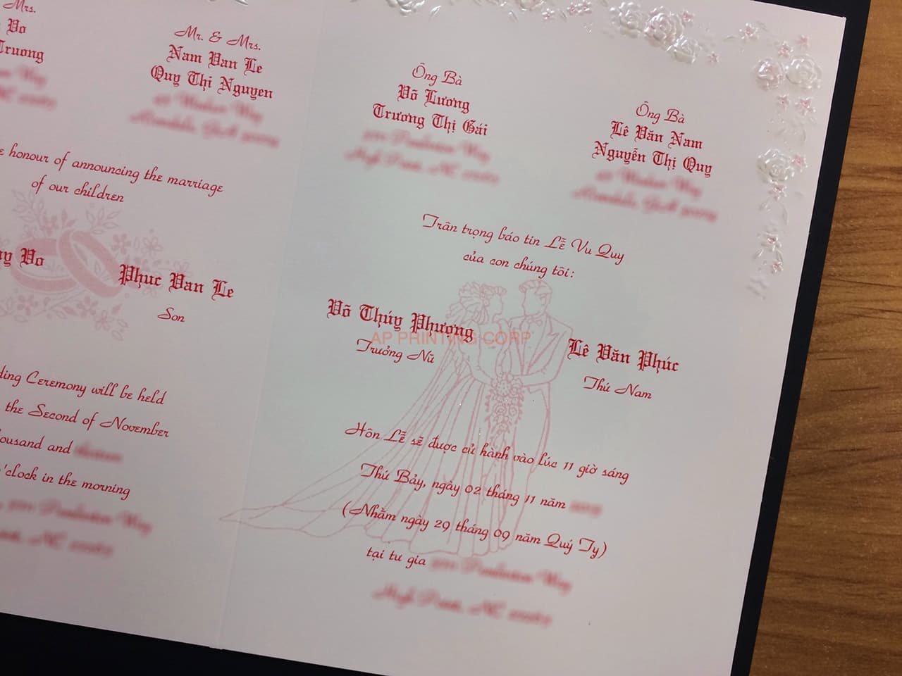 K8717 [I-11] Celestial Promise Bride & Groom Wedding Invitation