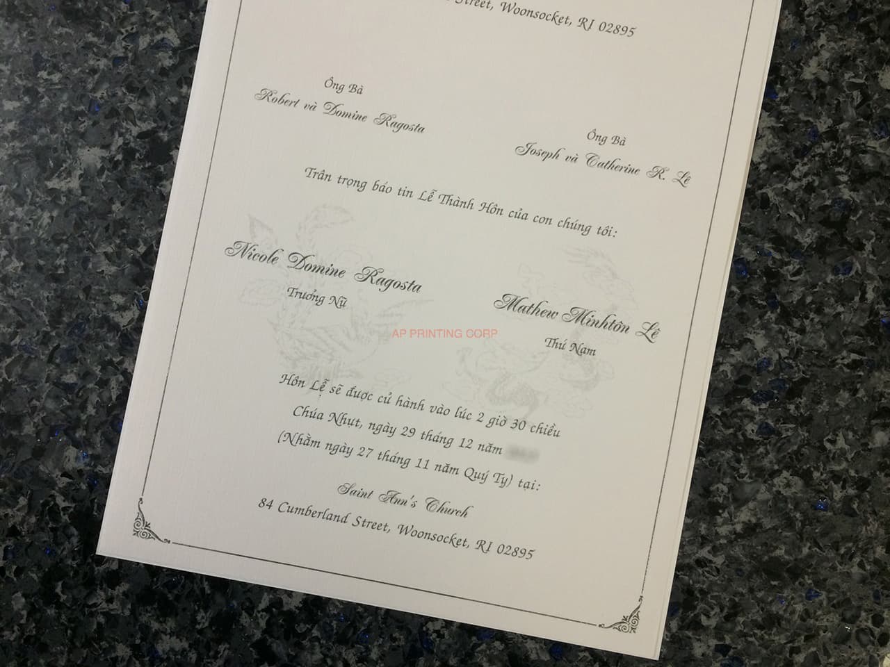 AP-[I-14] Subtle Sophistication Flowers Wedding Invitation