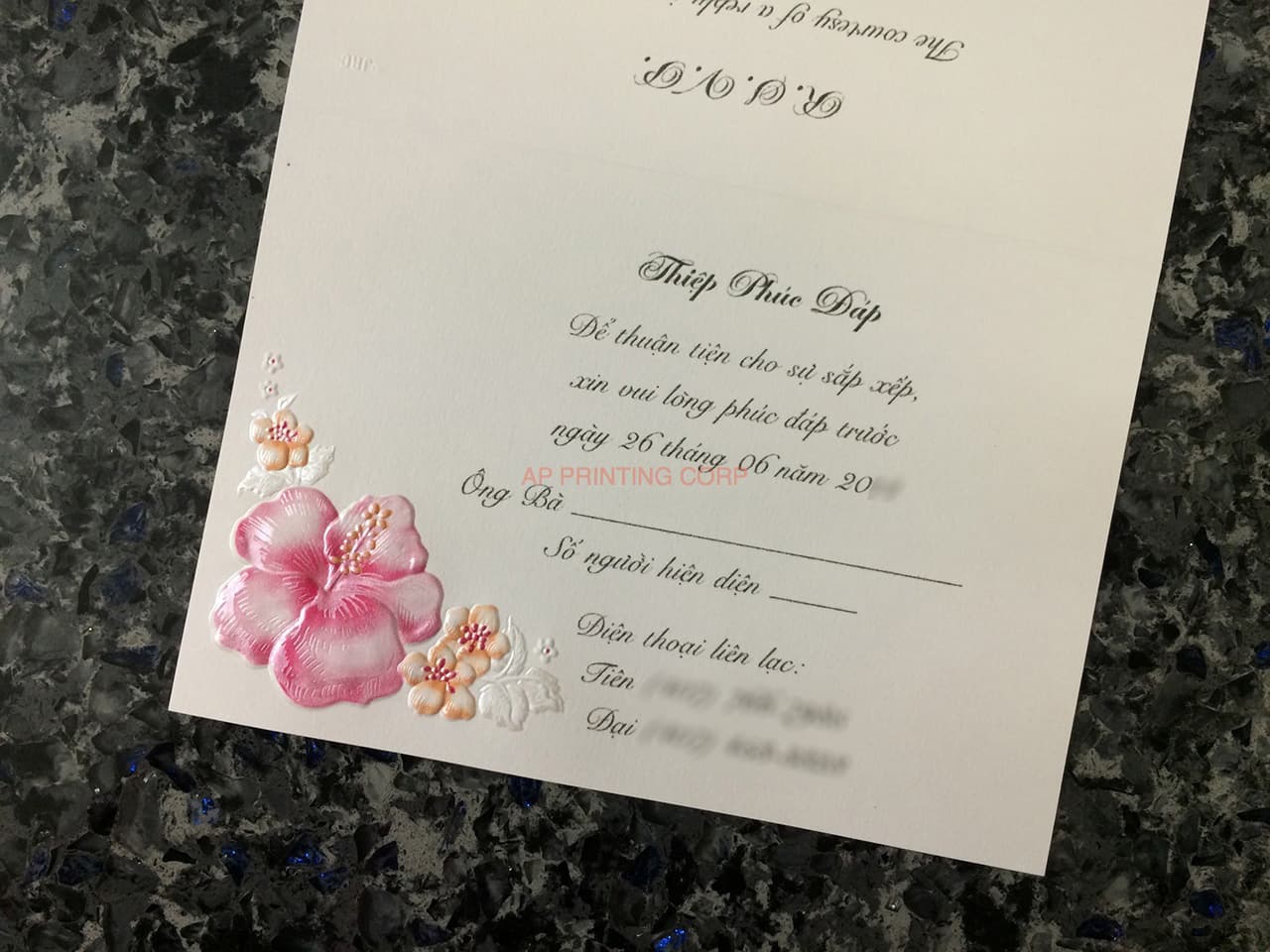 K8631 [I-11] Blushing Blooms Flowers Wedding Invitation