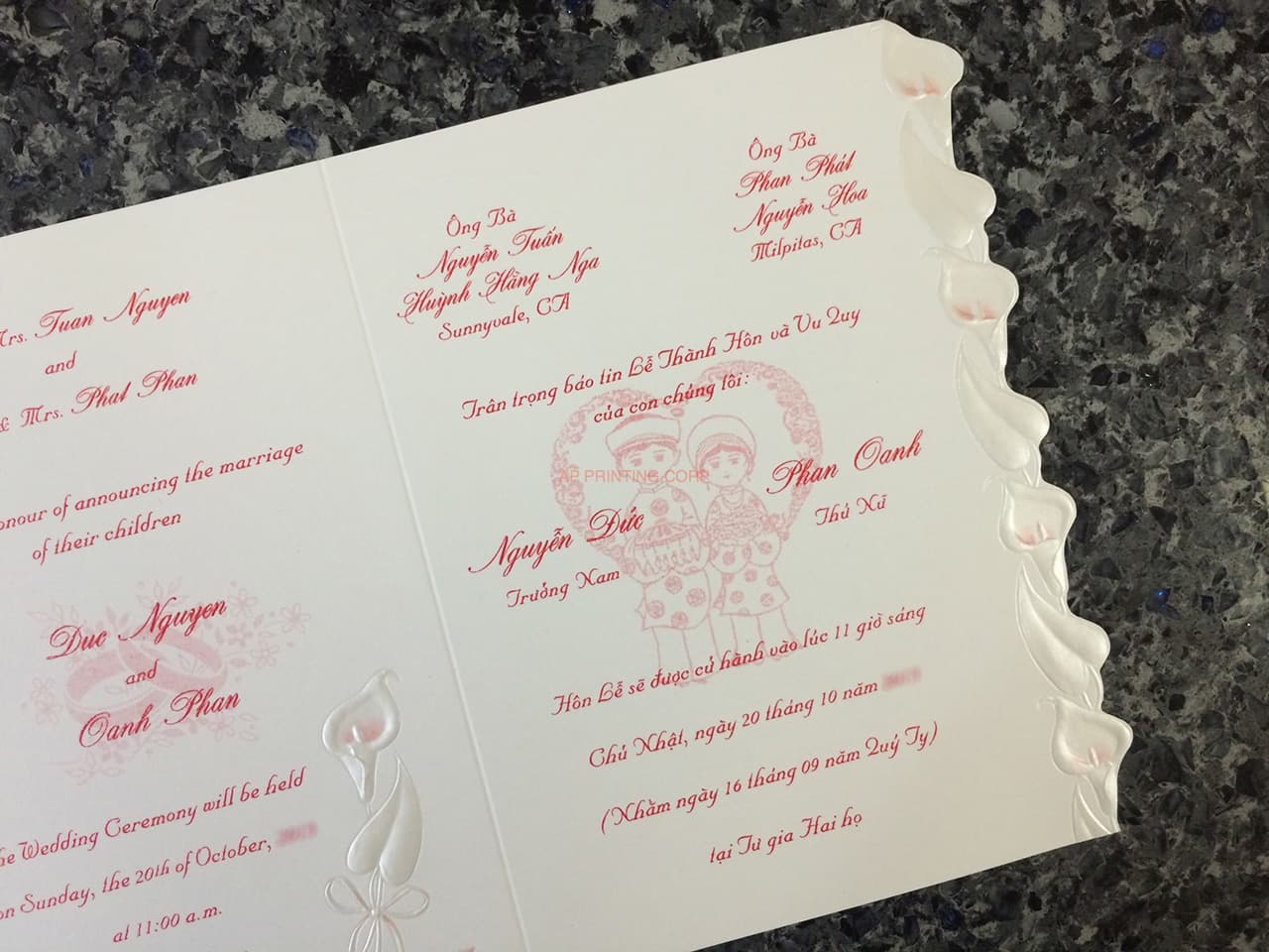 ART-08250 [I-10] Delicate Elegance Flowers Wedding Invitation