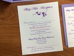 PAL-66-MNN Amethyst, Purple, White Linen Pocket & Folder Invitation