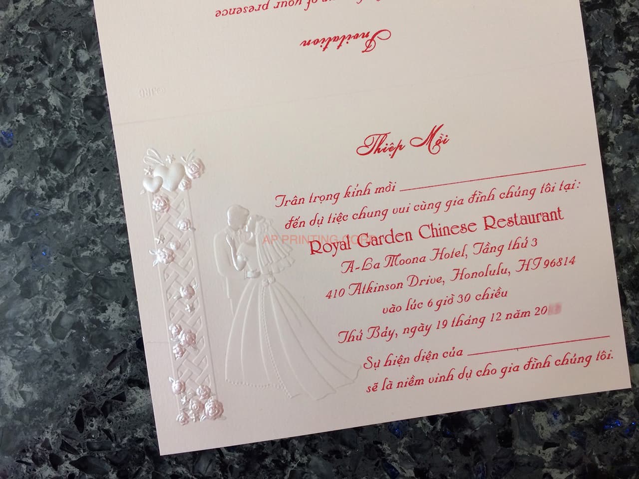 K8257 [I-11] Cherished Union Bride & Groom Wedding Invitation