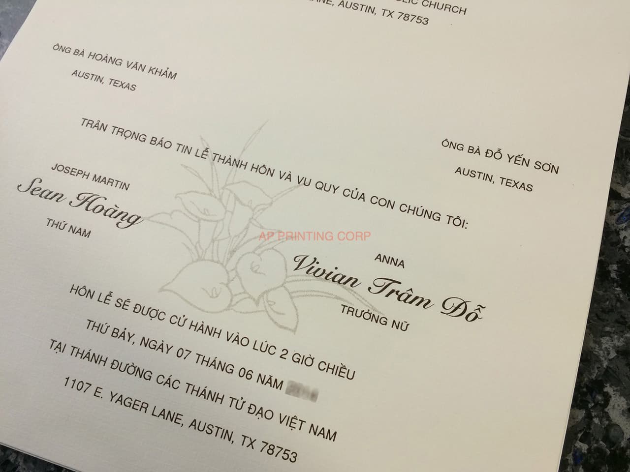 ART-84044 [I-11] Flowers Wedding Invitation