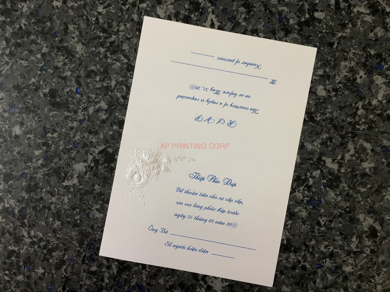 K8455 [I-11] Serenade of Flowers Wedding Invitation