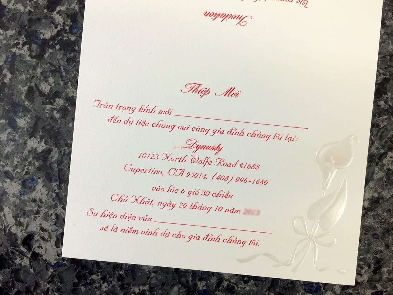 ART-08250 [I-10] Delicate Elegance Flowers Wedding Invitation