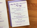 PAL-66-MNN Amethyst, Purple, White Linen Pocket & Folder Invitation