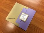PAL-57-MMM Amethyst, Gold Leaf Pocket & Folder Invitation