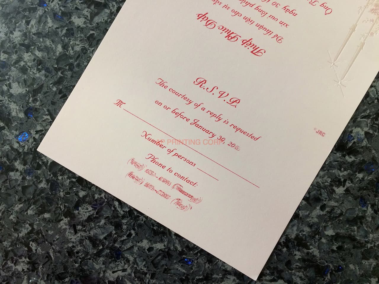 K447 [I-10] Gilded Affection Birds & Doves Wedding Invitation