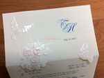 K971 [I-11] Regal Whispers Birds & Doves Wedding Invitation