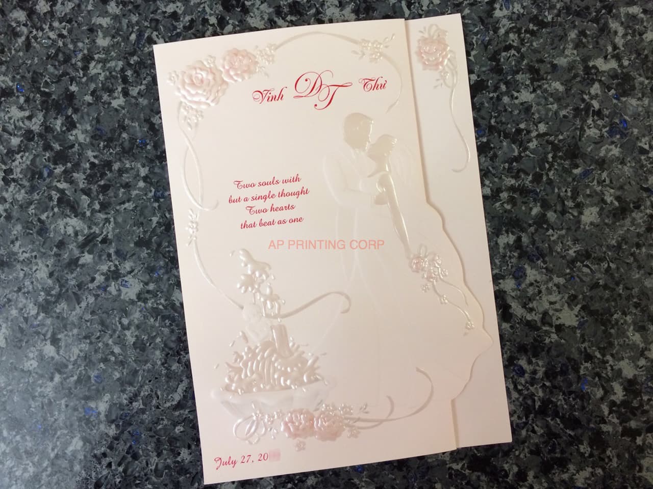 K8707 [I-11] Serenade of Love Bride & Groom Wedding Invitation