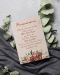 Rustic and Watercolor Flowers Simple Flat 5x7 Wedding Invitation 2