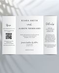 Minimalist with Photo 5x7 Gate Fold Wedding Invitation 1