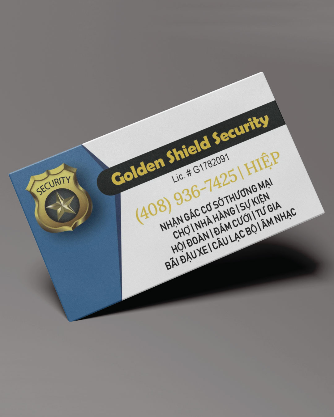 Gold Standard Force Business Cards 1