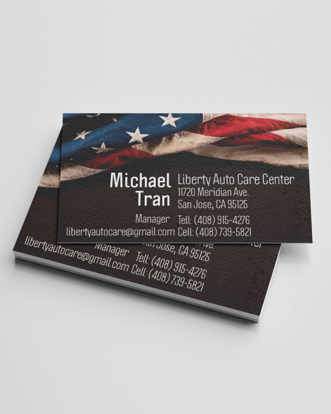 Liberty Auto Shop Standard Business Cards 1