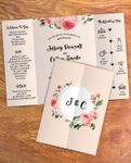 Soft Pink 5x7 Gate Fold Wedding Invitation