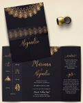 Luxurious Golden Mandala 5x7 Gate Fold Wedding Invitation