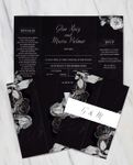 Ashen Roses 5x7 Gate Fold Wedding Invitation