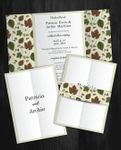 Autumn leaf pattern 5x7 Gate Fold Wedding Invitation