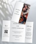 Minimalist with Photo 5x7 Gate Fold Wedding Invitation 2