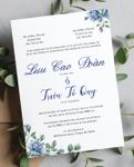 Lavender Bloom Simple Flat 5x7 Wedding Invitation 2