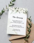 Whispering Floral Design Simple Flat 5x7 Wedding Invitation 3