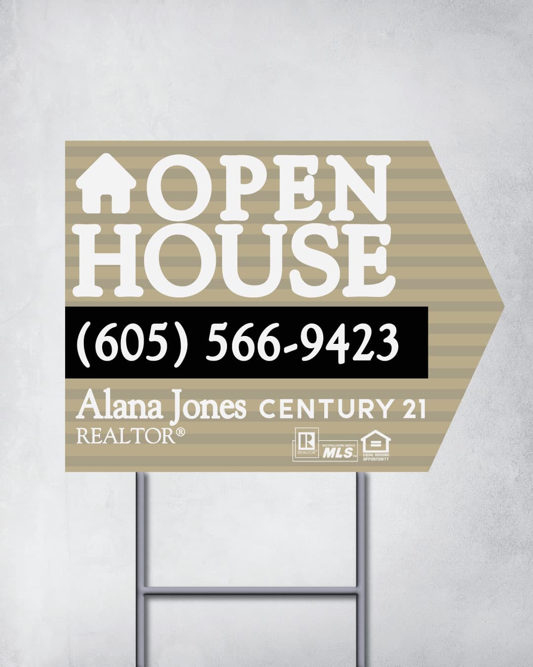 Stripes Arrow Shape Sign Century 21