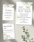 Whispering Floral Design Simple Flat 5x7 Wedding Invitation 1