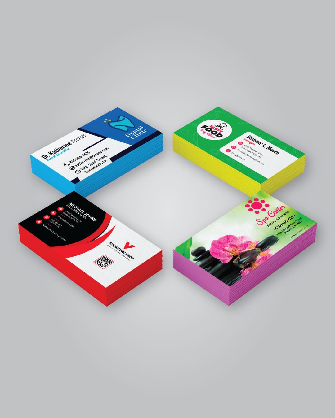 Painted Edge Business Cards