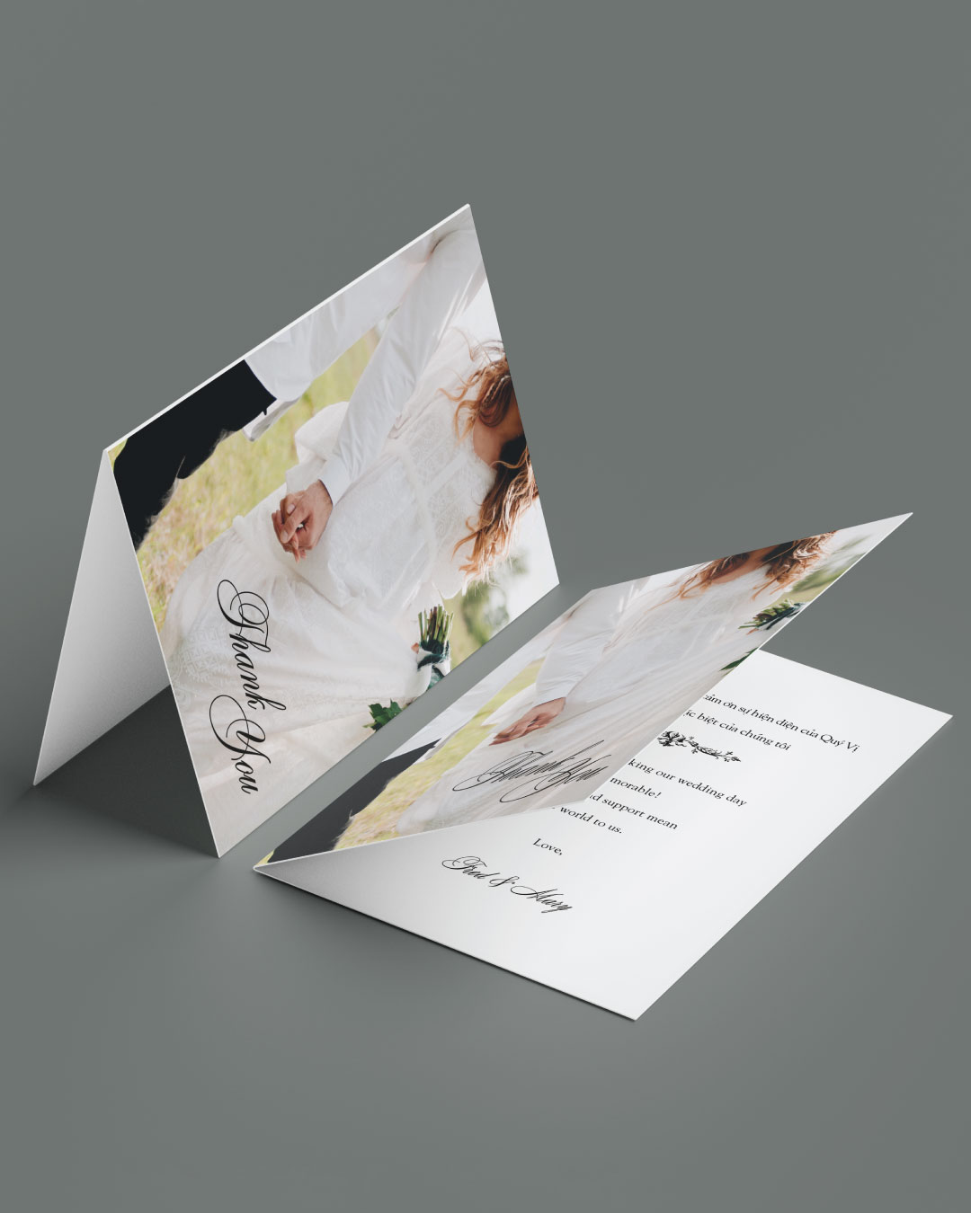 Classic Black Grace Thank You Cards Wedding 1