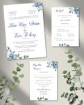 Lavender Bloom Simple Flat 5x7 Wedding Invitation 1