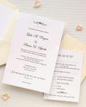 Simple Romance Simple Flat 5x7 Wedding Invitation 1