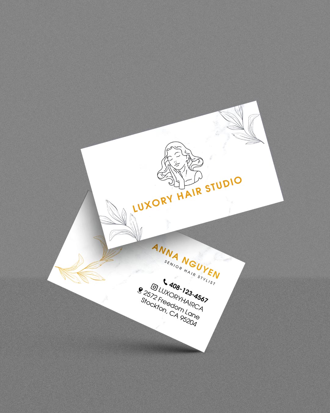 Luxory Gold and Marble Standard Business Cards 1