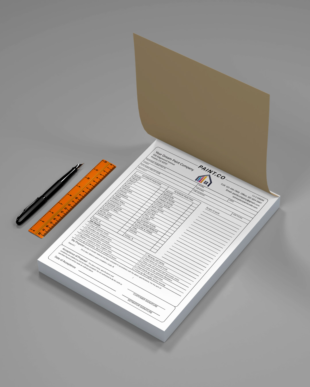 Paint Company Carbonless Forms 1