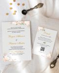 Blush Floral Simple Flat 5x7 Wedding Invitation 1