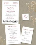 Heritage Red Vows Simple Flat 5x7 Wedding Invitation 1