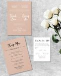 Terracotta Whisper Vows Simple Flat 5x7 Wedding Invitation 1