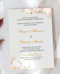 Blush Floral Simple Flat 5x7 Wedding Invitation 2