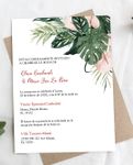 Tropical Vow Harmony Simple Flat 5x7 Wedding Invitation 1