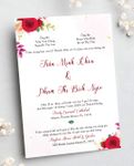 Ruby Garden Romance Simple Flat 5x7 Wedding Invitation 3