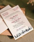 Heritage Red Vows Simple Flat 5x7 Wedding Invitation 2