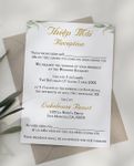 Pure Leaf Grace Simple Flat 5x7 Wedding Invitation 3